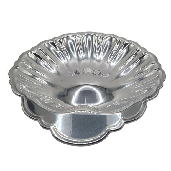 Gorham VA100 Silver Plated Clam Shell Serving Dish Scalloped 10.5” Heavy Vintage - Picture 3 of 8